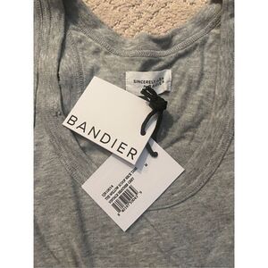NWT Bandier The Willow Scoop Neck Tank Top in Vintage Heather Grey